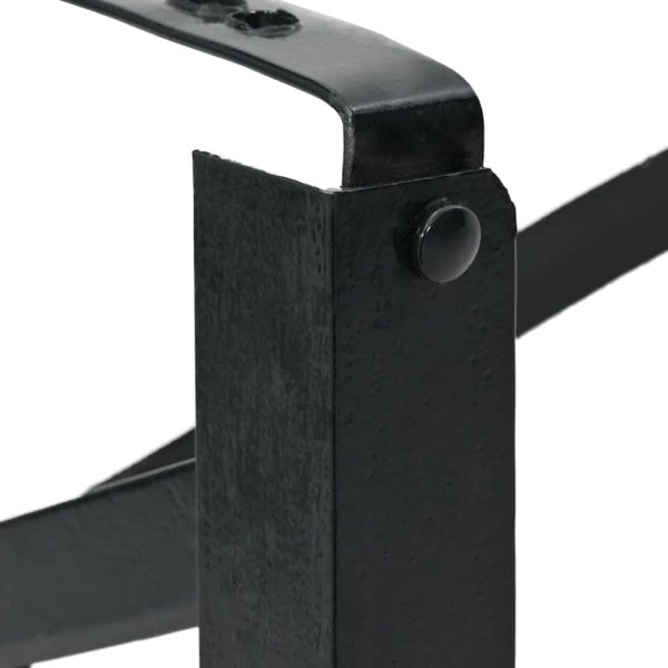 Крака за бирана пейка Черно Прахово боядисана стомана