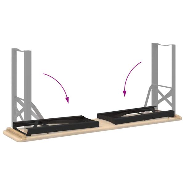 Крака за бирана пейка Черно Прахово боядисана стомана