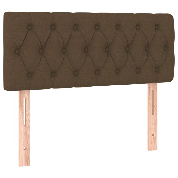 Боксспринг легло с матрак, тъмнокафяво, 120x190 см, плат