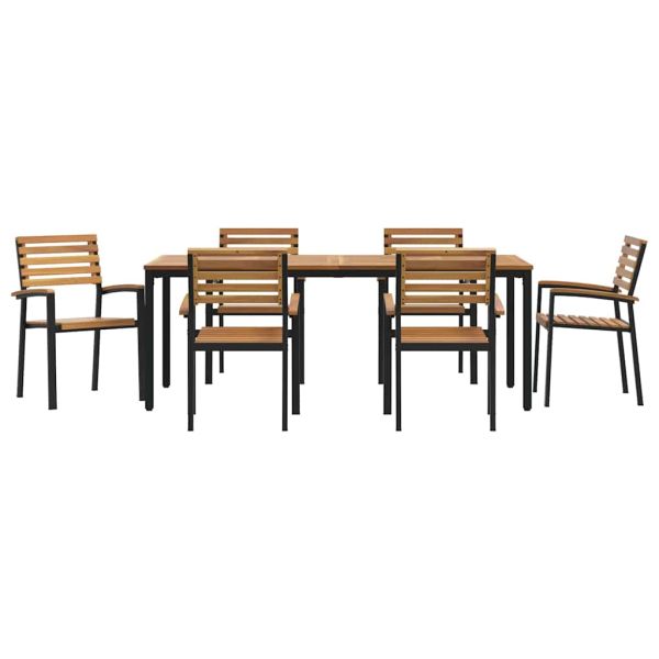 Комплект за хранене в градината 7 pcs Черно