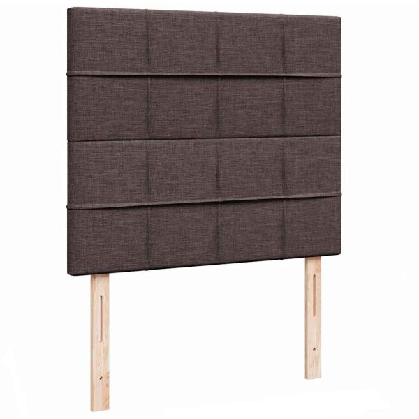 Османска легло с матрак, тъмнокафяво, 120x190 см, плат