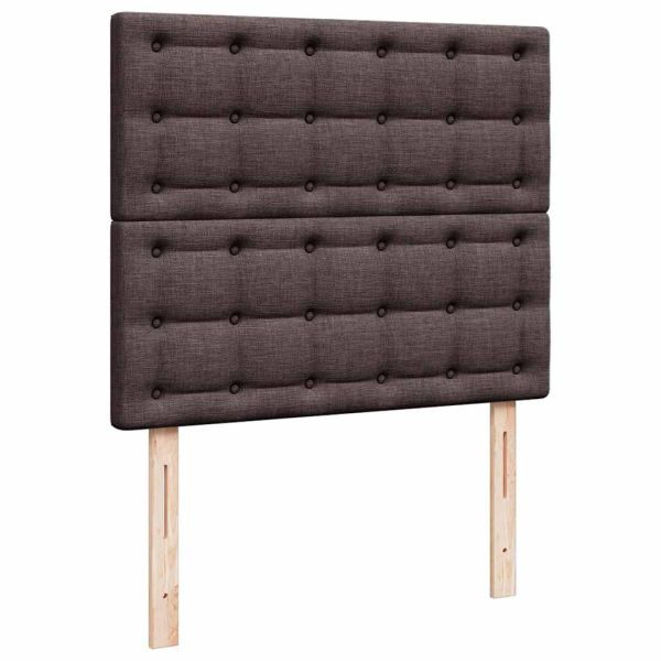 Османска легло с матрак, тъмнокафяво, 120x190 см, плат