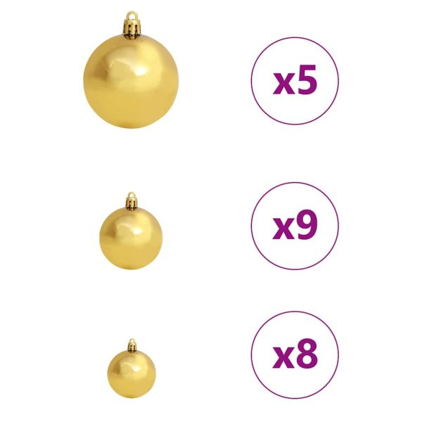 С изкуствено коледно дърво с поставка Бяло 150 cm PE и PVC