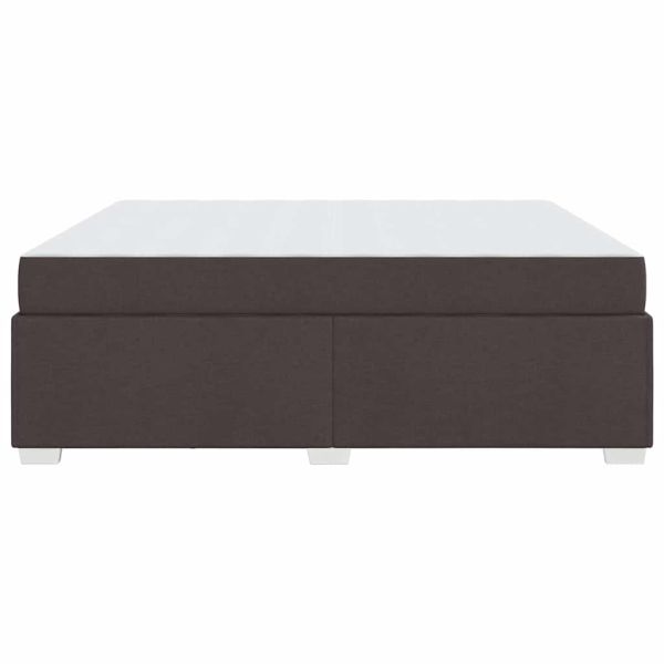 Рамка за легло с матрак Тъмен кафяв 180 x 200 cm текстил