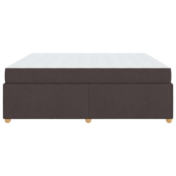 Рамка за легло с матрак Тъмен кафяв 180 x 200 cm текстил