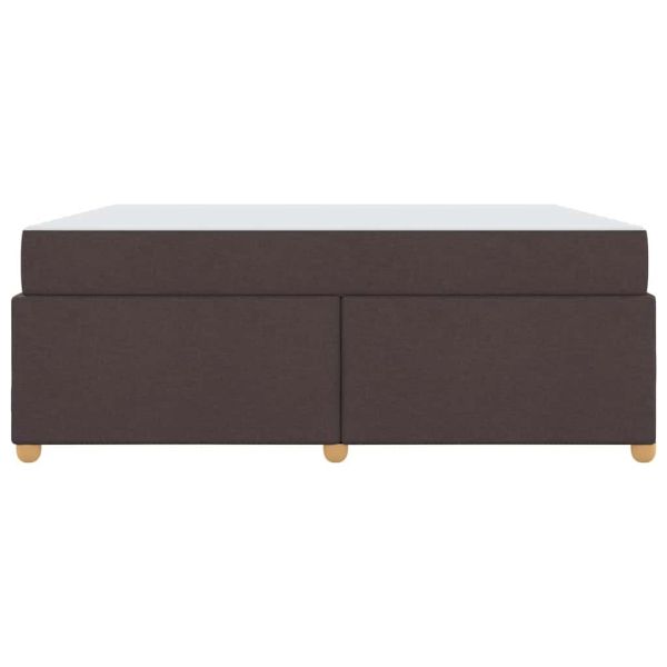 Рамка за легло с матрак Тъмен кафяв 180 x 200 cm текстил