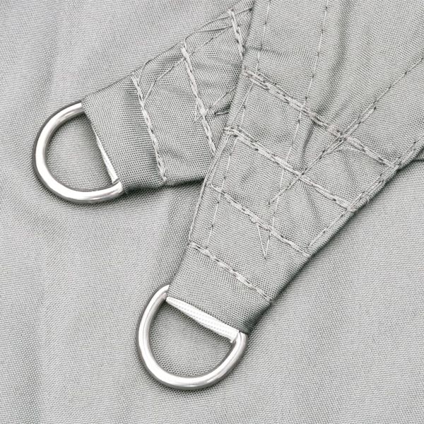 Слънцезащитно платно светлосиво 8x6 м 100% полиестер Оксфорд