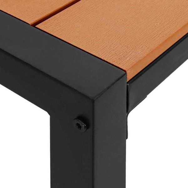 Градинска пейка Кафяво 100 x 28 x 45cm Стомана