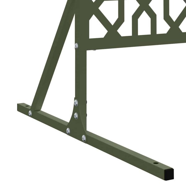 Екран за уединение Маслинено 100 x 50 x 180 см Стомана