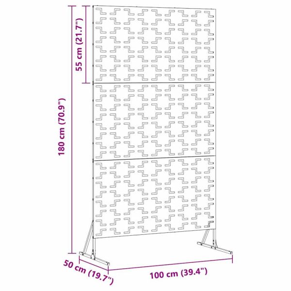 Екран за уединение Антрацит 100 x 50 x 180 см Стомана