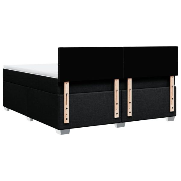 Боксспринг легло с матрак, черно, 180x200 см, плат