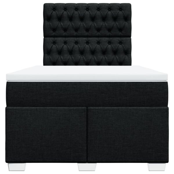 Боксспринг легло с матрак, черно, 120x190 см, плат