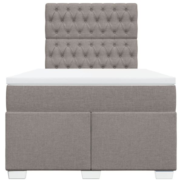 Боксспринг легло с матрак, таупе, 120x190 см, плат