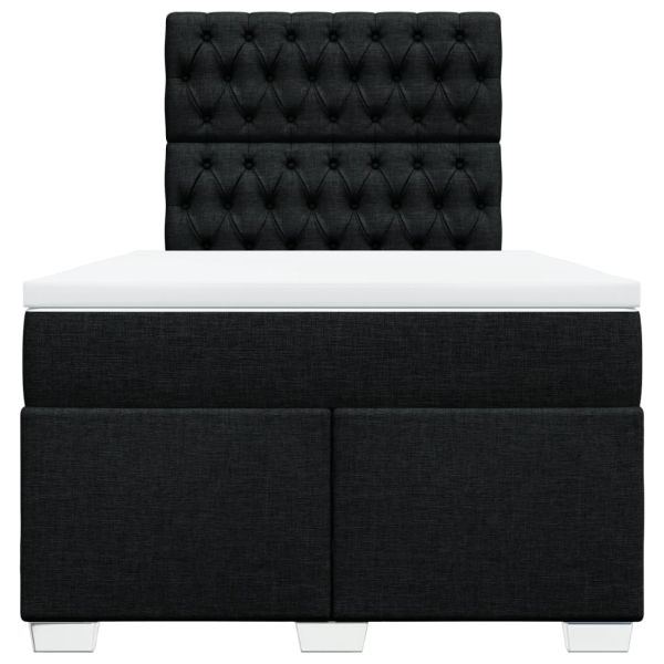 Боксспринг легло с матрак, черно, 120x190 см, плат