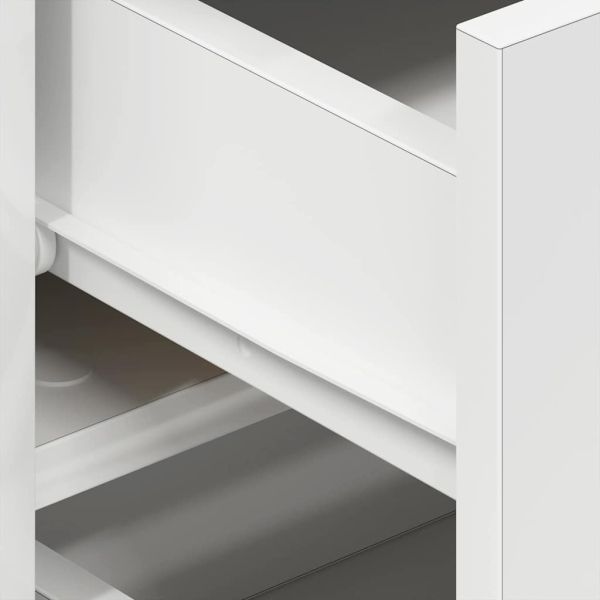 Служебен шкаф с чекмедже Бяло 120 x 36 x 69 см Инженерно дърво