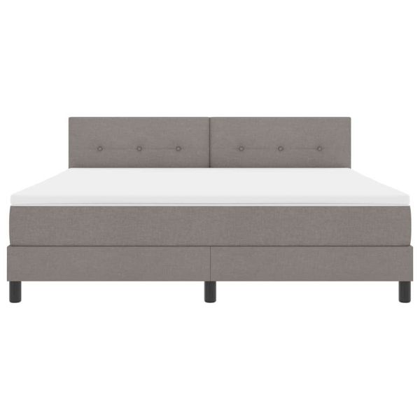Легло с пружинирана основа с матрак Таупе 180 x 200 cm текстил