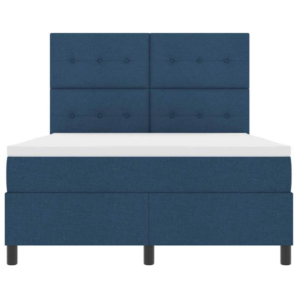 Легло с пружинирана основа с матрак Синьо 160 x 200 cm текстил