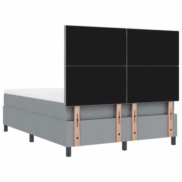 Легло с пружинирана основа Светлосиво 160 x 200 cm текстил
