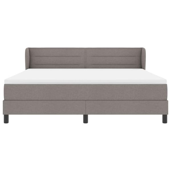 Легло с пружинирана основа с матрак Таупе 180 x 200 cm текстил