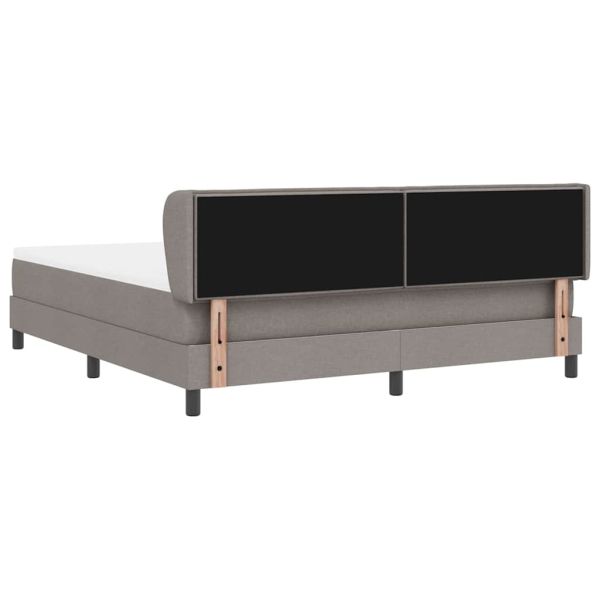 Легло с пружинирана основа с матрак Таупе 180 x 200 cm текстил