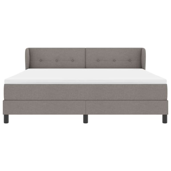 Легло с пружинирана основа с матрак Таупе 180 x 200 cm текстил