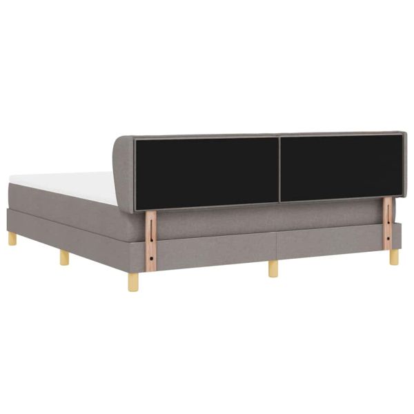 Легло с пружинирана основа с матрак Таупе 180 x 200 cm текстил