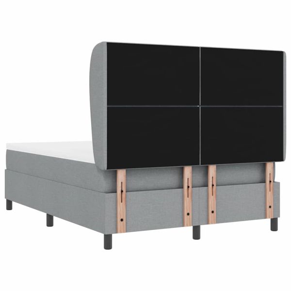 Легло с пружинирана основа Светлосиво 160 x 200 cm текстил