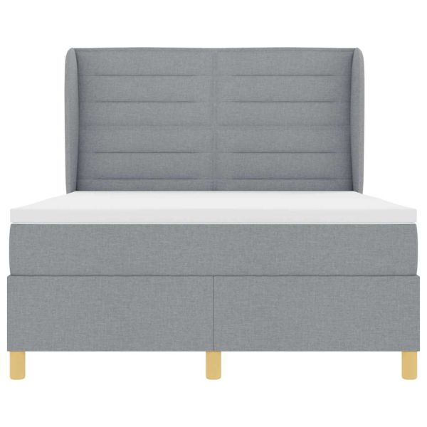 Кутия със спална основа и матрак Тъмен Сив 90x190 см Светлосиво