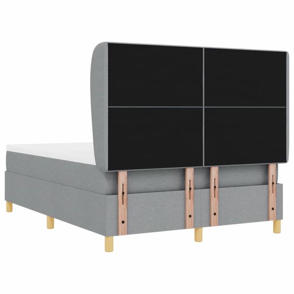 Кутия със спална основа и матрак Тъмен Сив 90x190 см Светлосиво