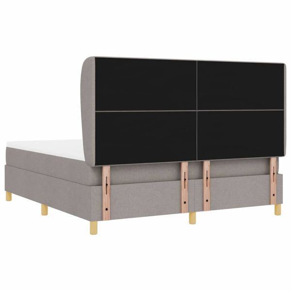 Кутия със спална основа и матрак Тъмен Сив 90x190 см Таупе