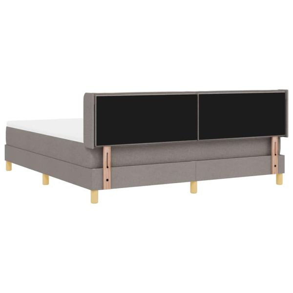 Легло с пружинирана основа Таупе 200 x 180 cm Полиестер