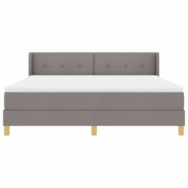 Легло с пружини с матрак с таблото Таупе 180 x 200 cm текстил