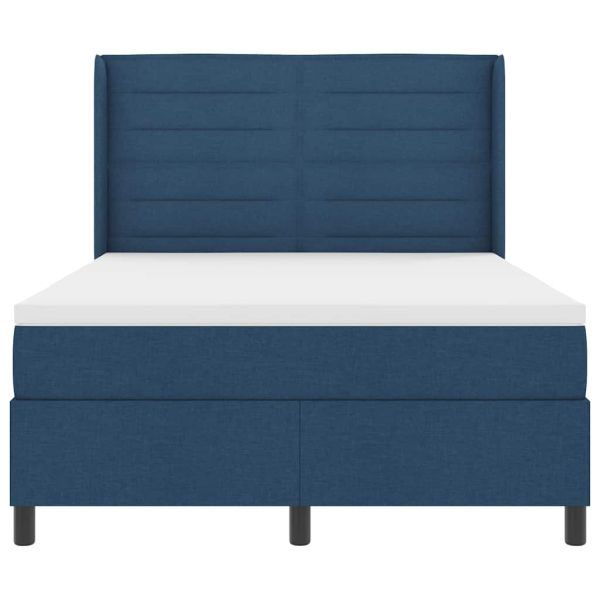 LED кутия за пружини с легло Синьо 160 x 200 cm текстил