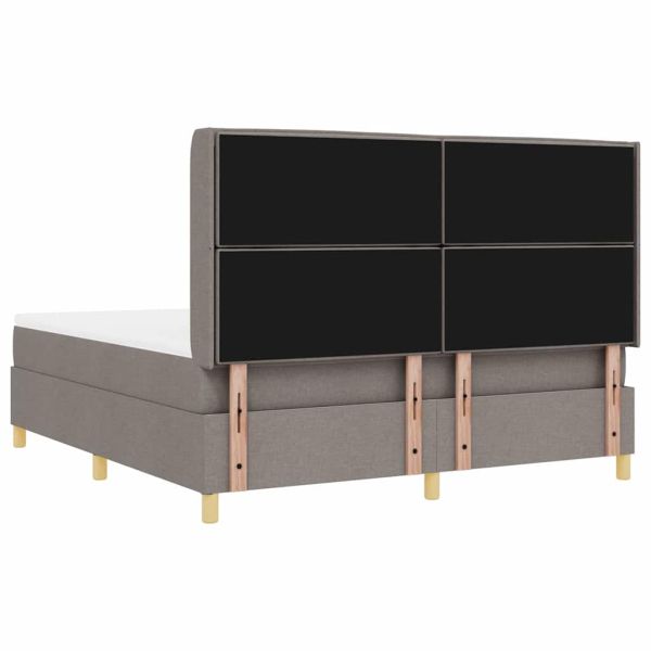 Легло с пружинирана основа с матрак Таупе 140 x 200 cm текстил