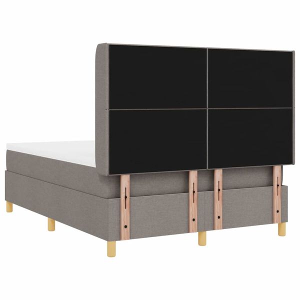 Легло с пружинирана основа с матрак Таупе 140 x 200 cm текстил