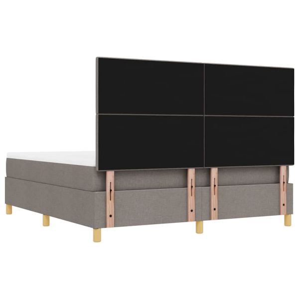 Легло с пружинирана основа с матрак Таупе 180 x 200 cm текстил