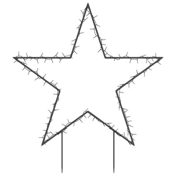 Коледна светеща украса с шипове, звезда, 115 LED, 85 см