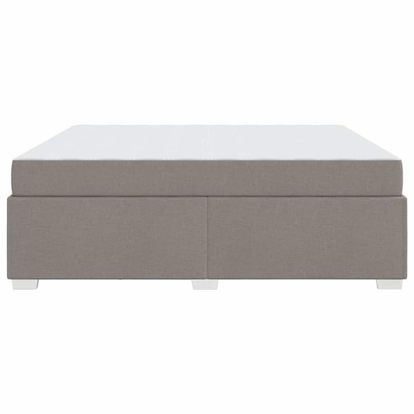 Рамка за легло с матрак Таупе 180 x 200 cm текстил