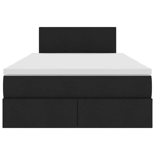 Легло с място за съхранение и матрак Черно 120 x 190 cm