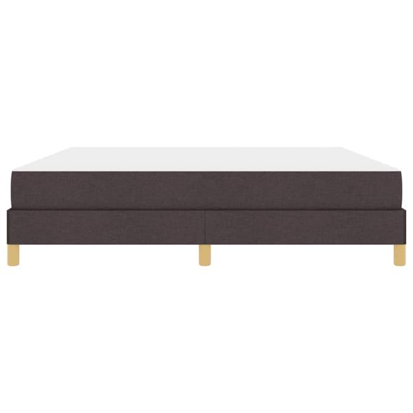 Легло с пружинирана основа Тъмен кафяв 180 x 200 cm текстил
