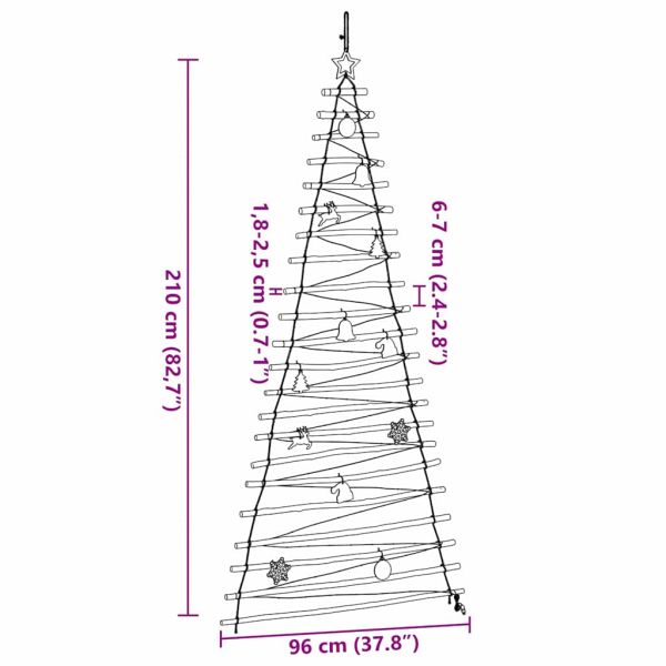 Коледно дърво Естествен 210 cm масивна ясена дървесина