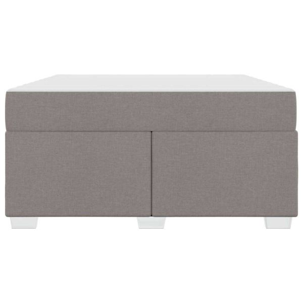 Рамка за легло с матрак Таупе 160 x 200 cm текстил