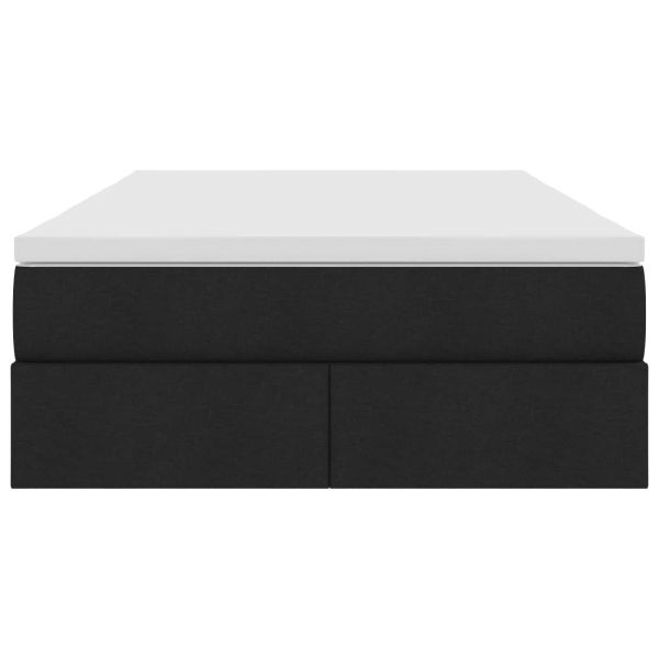 Легло с място за съхранение и матрак Черно 120 x 190 cm