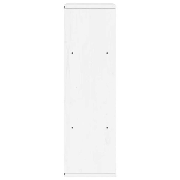 Страничен шкаф ODDA White 40x24x79 cm Масивна дървесина Бор
