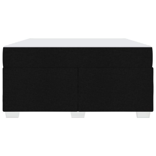 Рамка за легло с матрак Черно 160 x 200 cm текстил