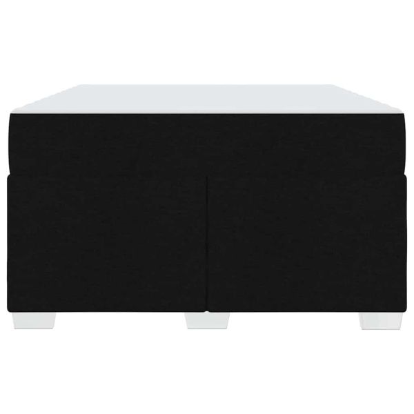 Рамка за легло с матрак Черно 120 x 190 cm текстил