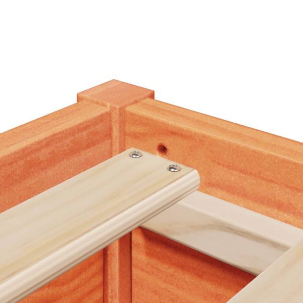 Легло с матрак, восъчнокафяв, 120x190 см, борово дърво масив