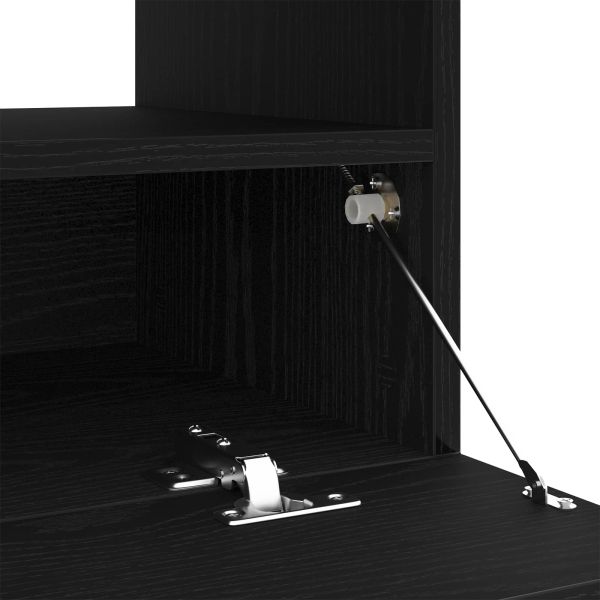 Комплект ТВ шкаф 2 pcs Черно 180 x 35 x 40 см Инженерно дърво