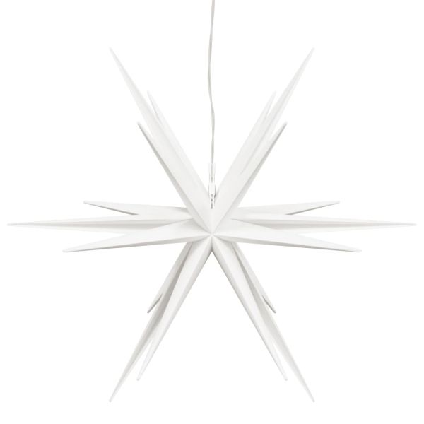 Коледна лампа с LED, сгъваема, бяла, 43 см