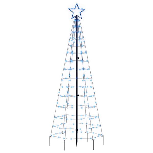 Коледна светеща елха с шипове 220 LED синя 180 см